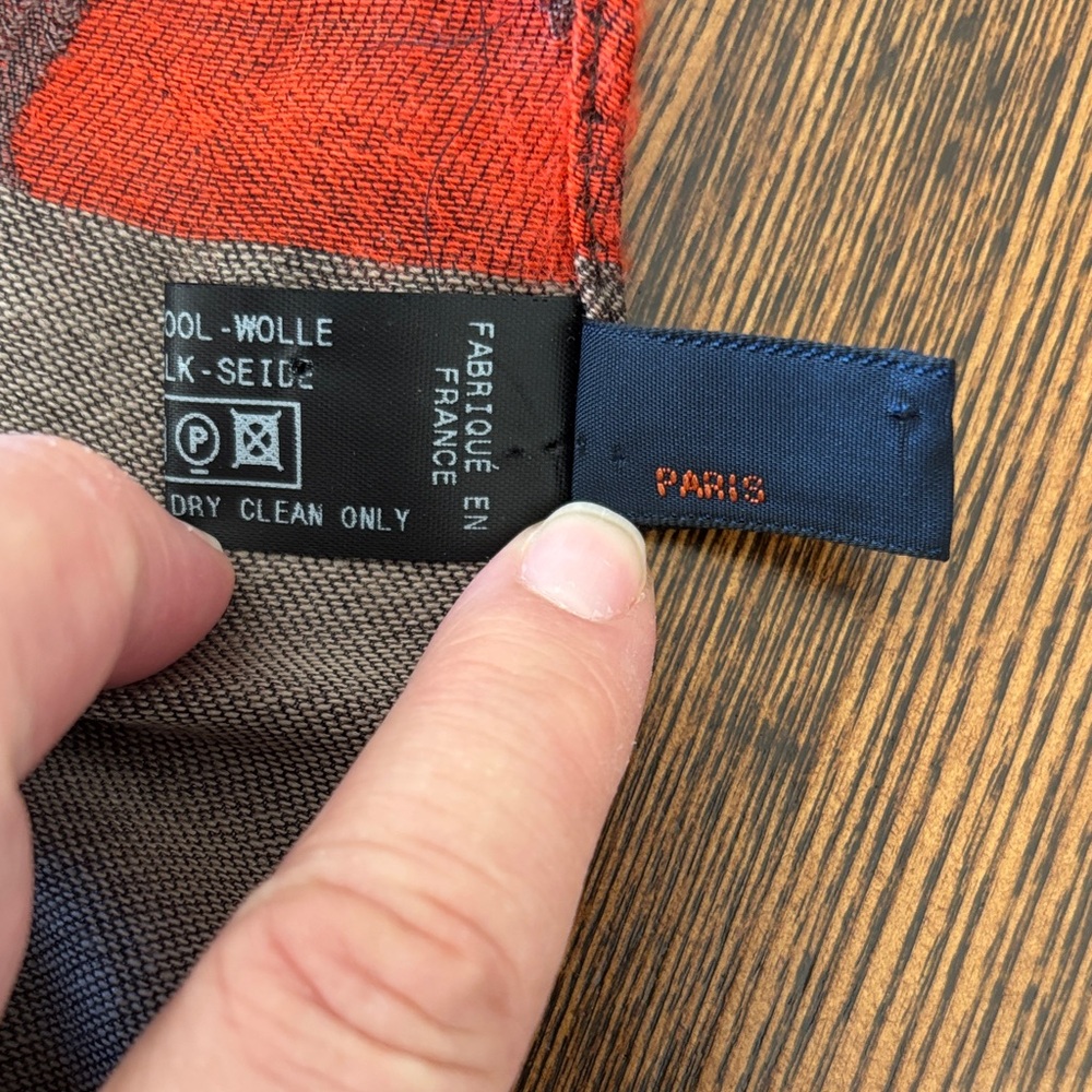 Marc Rozier Paris Silk/Wool Patterned Scarf - Picture 3 of 9
